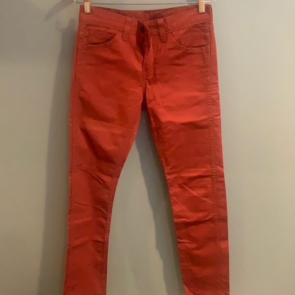 Levi's | Jeans | Levis 5 28x30 Skinny Fit Line 8 Pants Burnt Henna Rare  Rusty Color | Poshmark